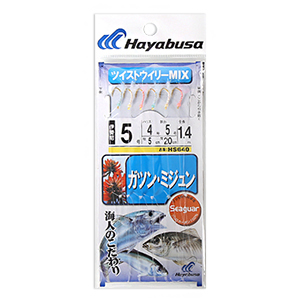 하야부사 트위스트 우이리-믹스 6본사비키 (HS640) [자리돔,전갱이,고등어,전어용 카드채비] 제품이미지